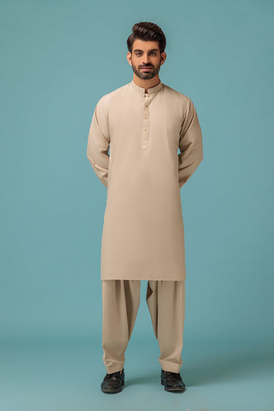 Blended Off White Kameez Shalwar - Bonanza