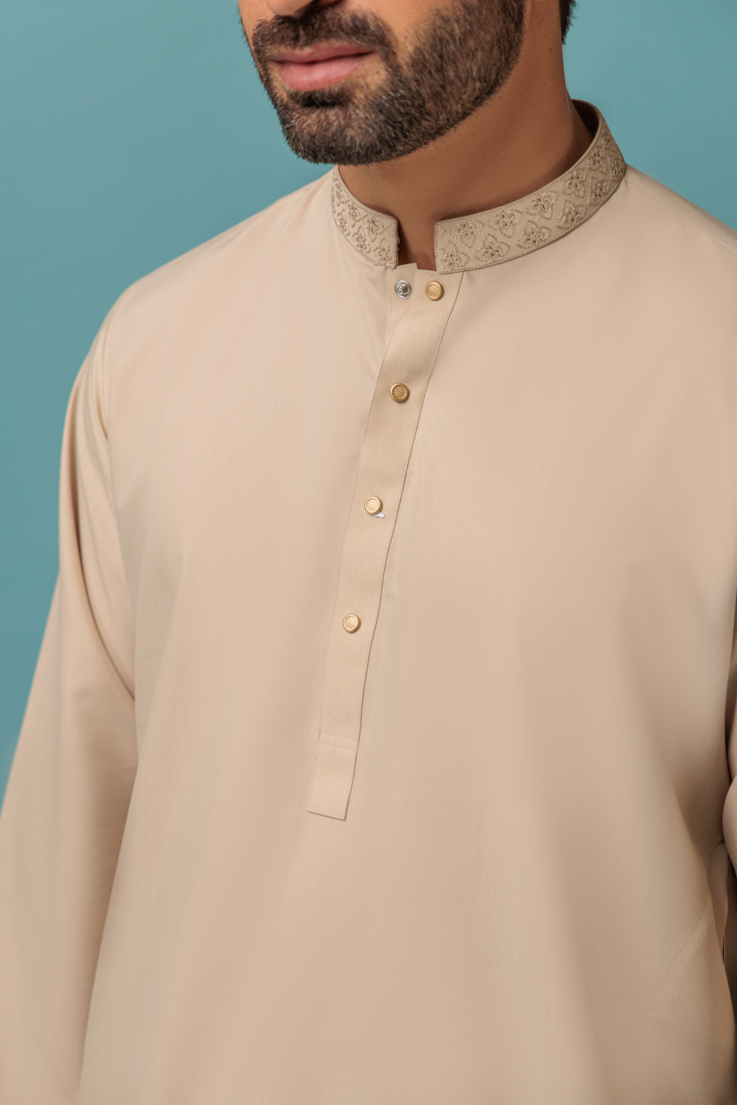 Blended Off White Kameez Shalwar - Bonanza