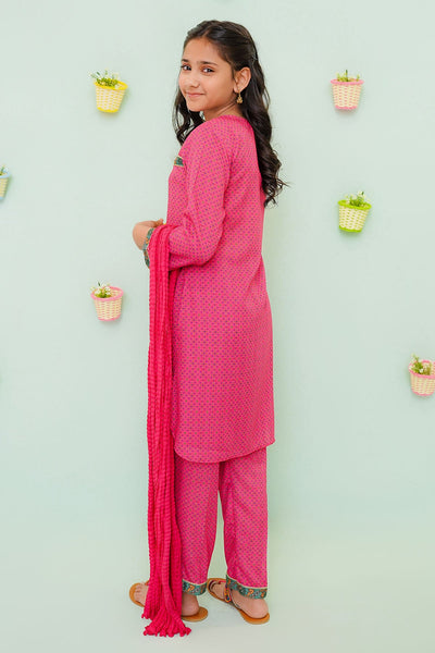 Cotton Pink 3 Piece Suit - Ochre