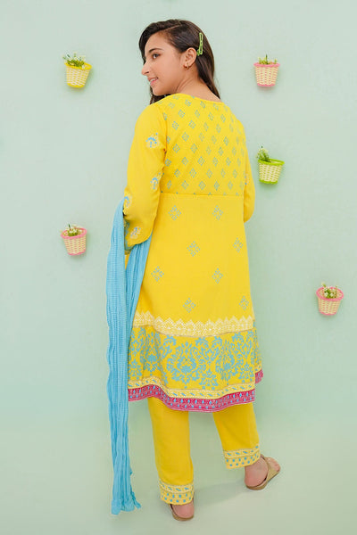 Cotton Yellow 3 Piece Suit - Ochre