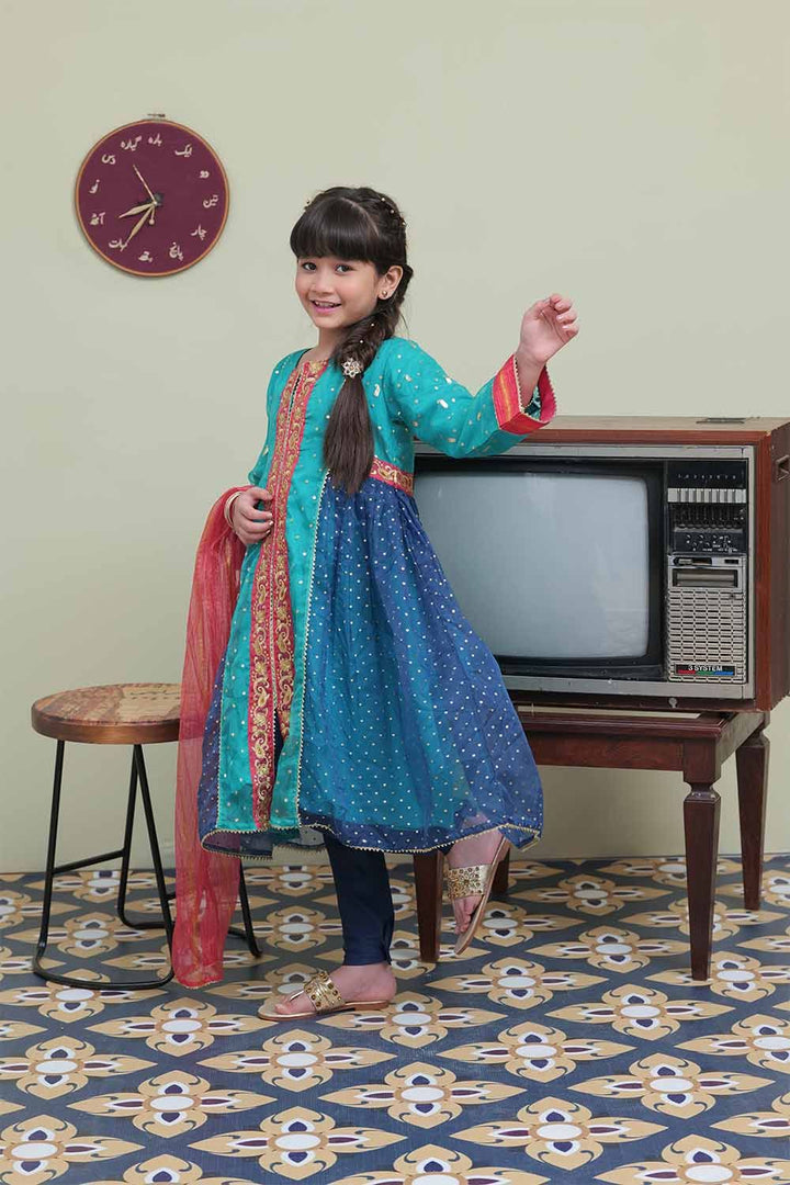 Banarsi Sea Green 3 Piece Suit - Senorita