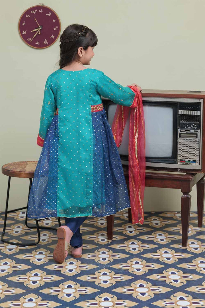 Banarsi Sea Green 3 Piece Suit - Senorita