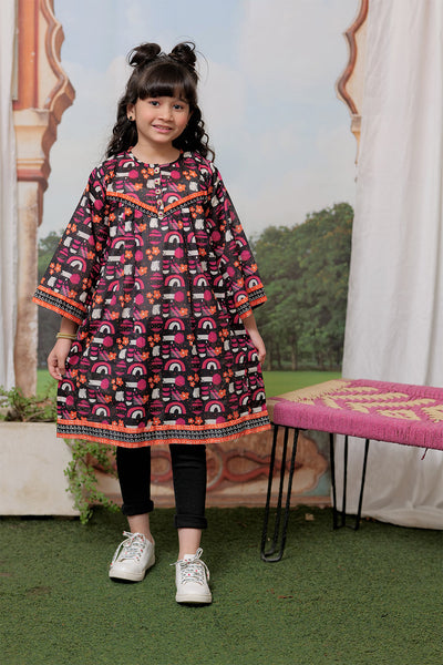 Black Cotton Lawn Kurti - Senorita