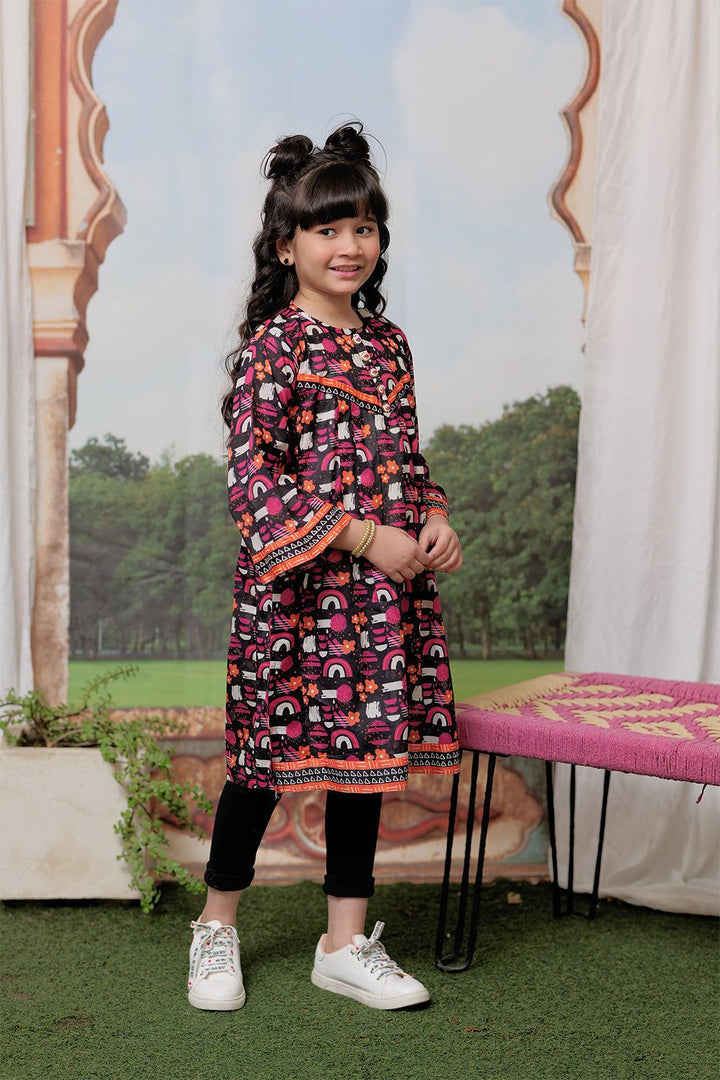 Black Cotton Lawn Kurti - Senorita