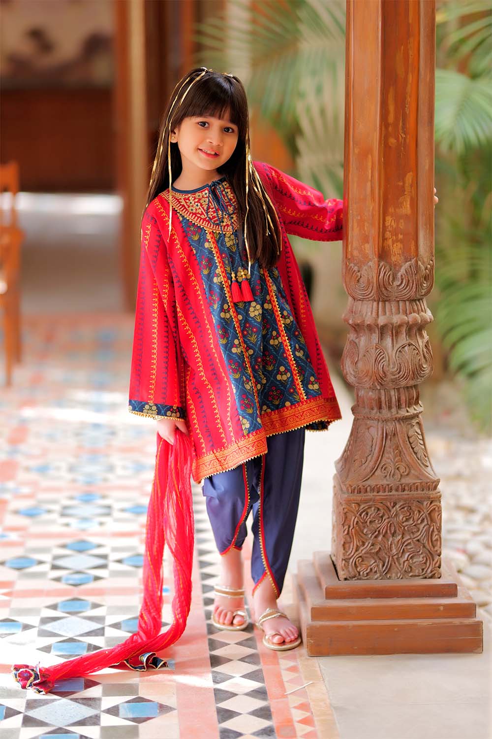 Red & Blue 3 Piece Suit - Senorita Kids