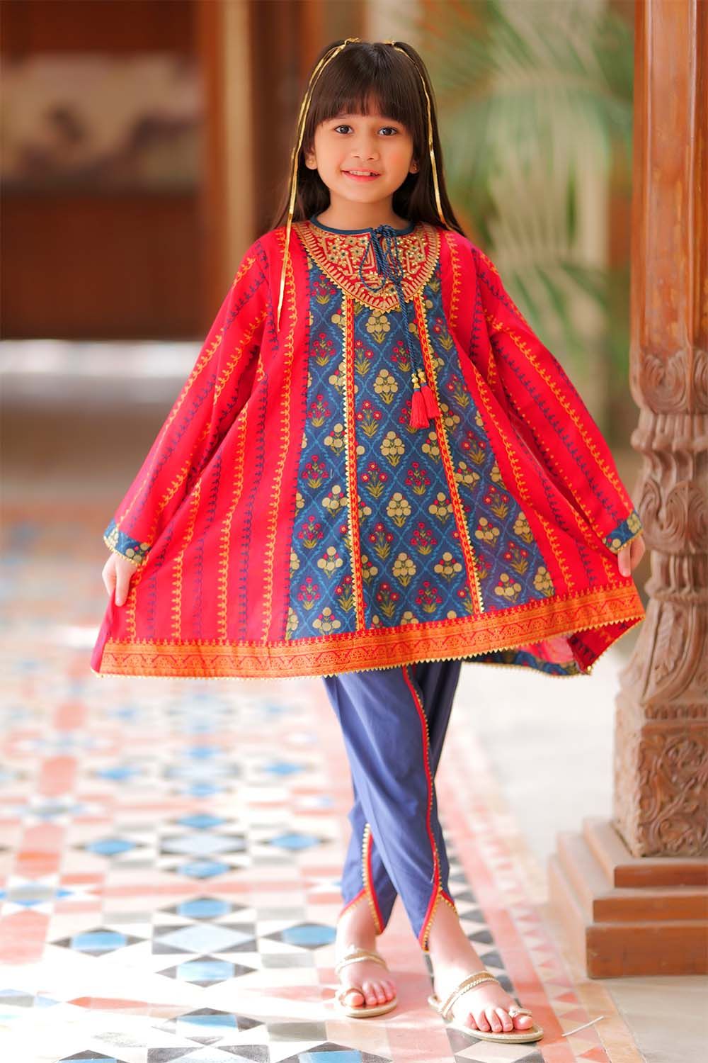 Red & Blue 3 Piece Suit - Senorita Kids