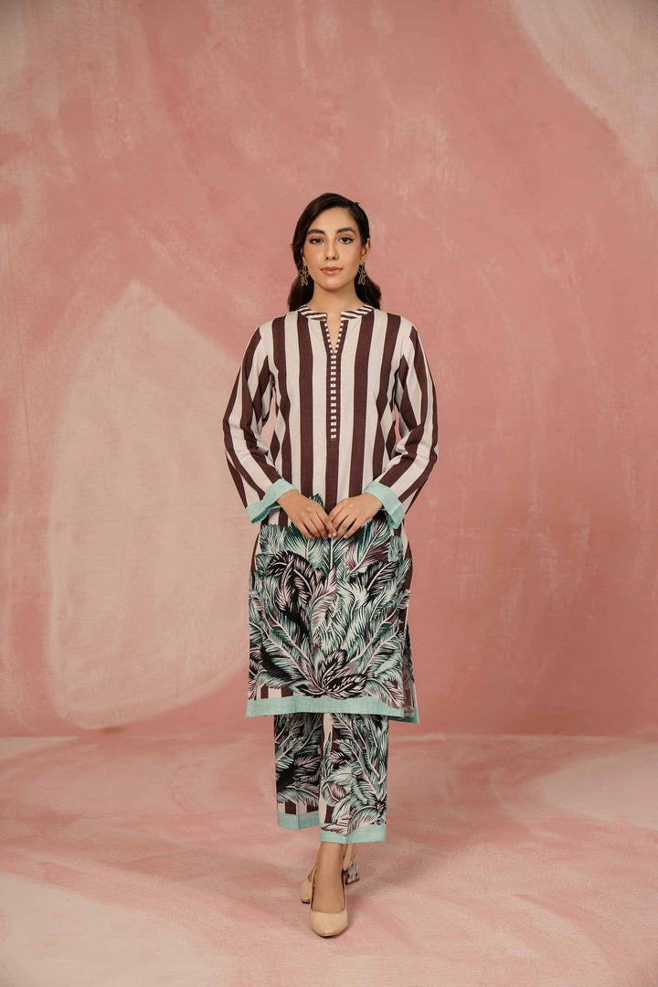 Karandi Brown 2 Piece Suit - Nishat