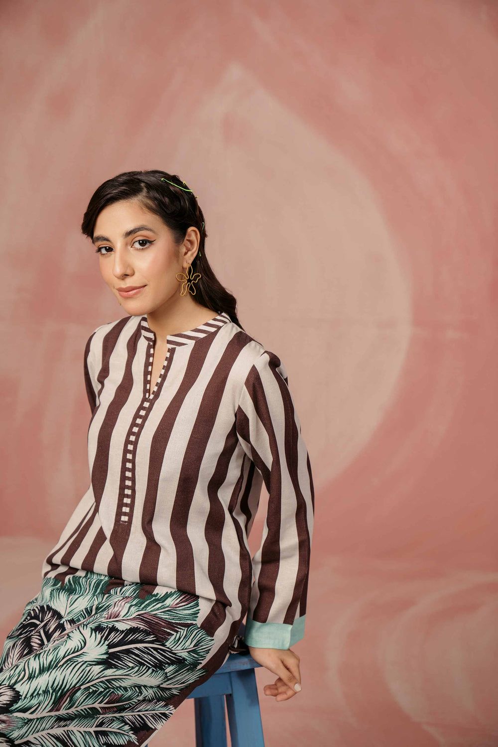 Karandi Brown 2 Piece Suit - Nishat