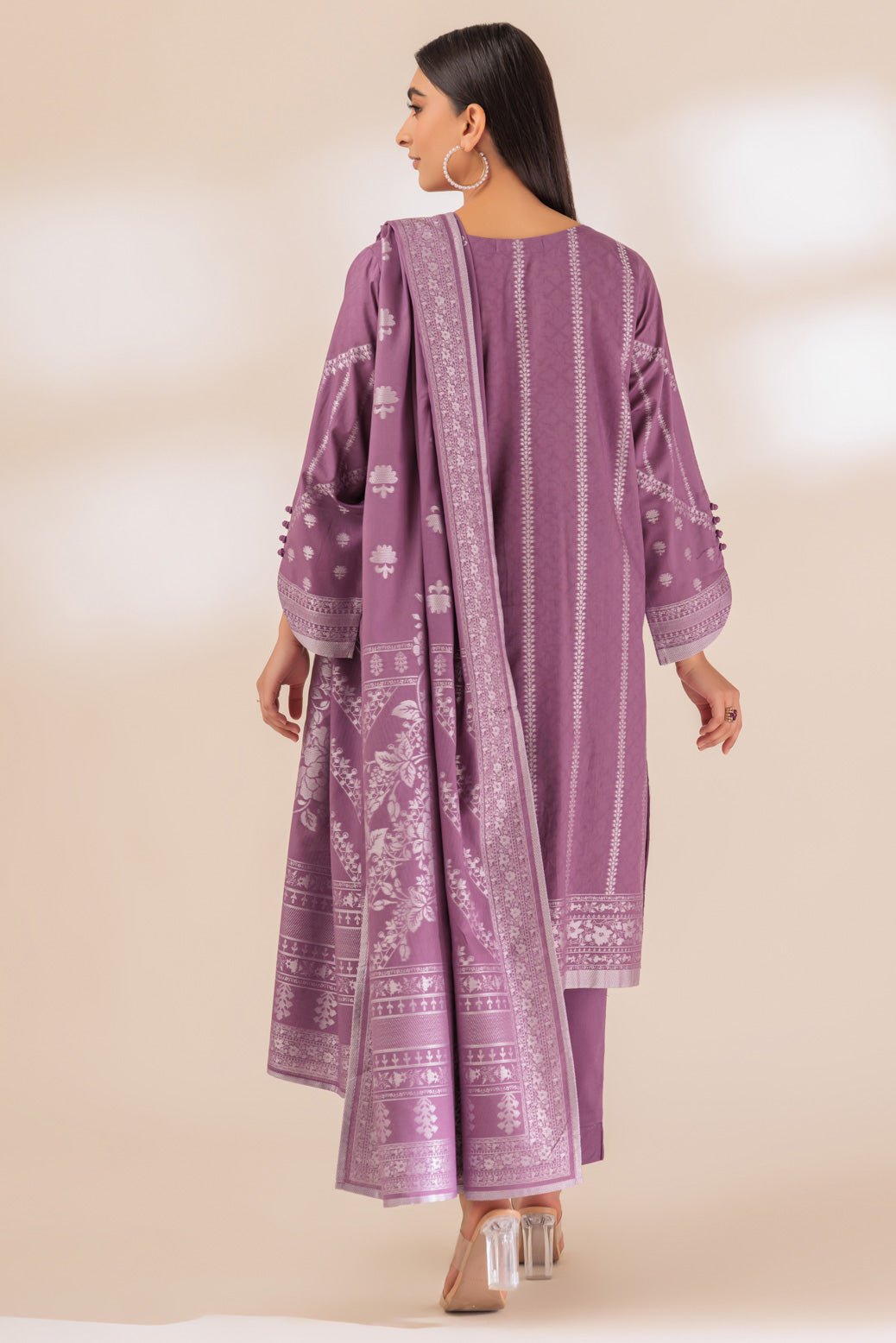 Jacquard Purple 3 Piece Suit - Bonanza