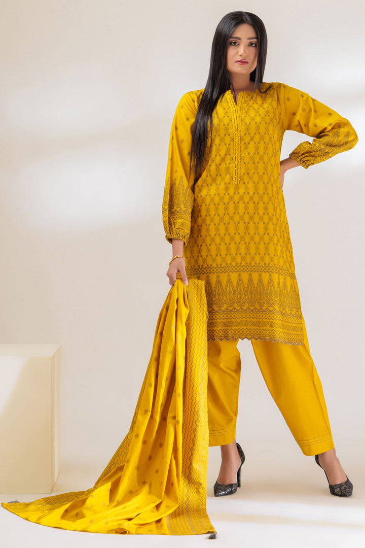 Jacquard Yellow 3 Piece Suit - Bonanza