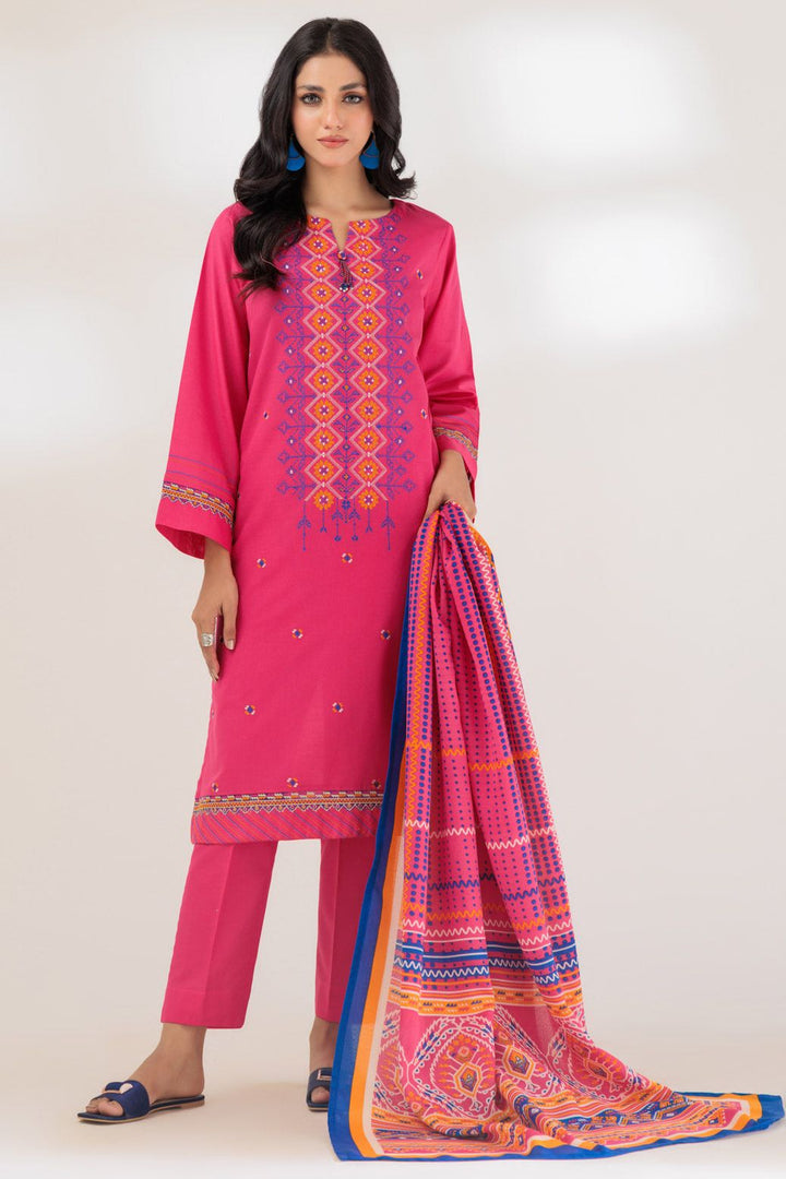 Khaddar Pink 3 Piece Suit - Bonanza