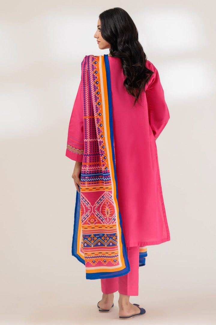 Khaddar Pink 3 Piece Suit - Bonanza