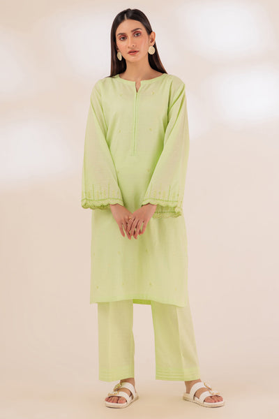 Jacquard Light Green 2 Piece Suit - Bonanza