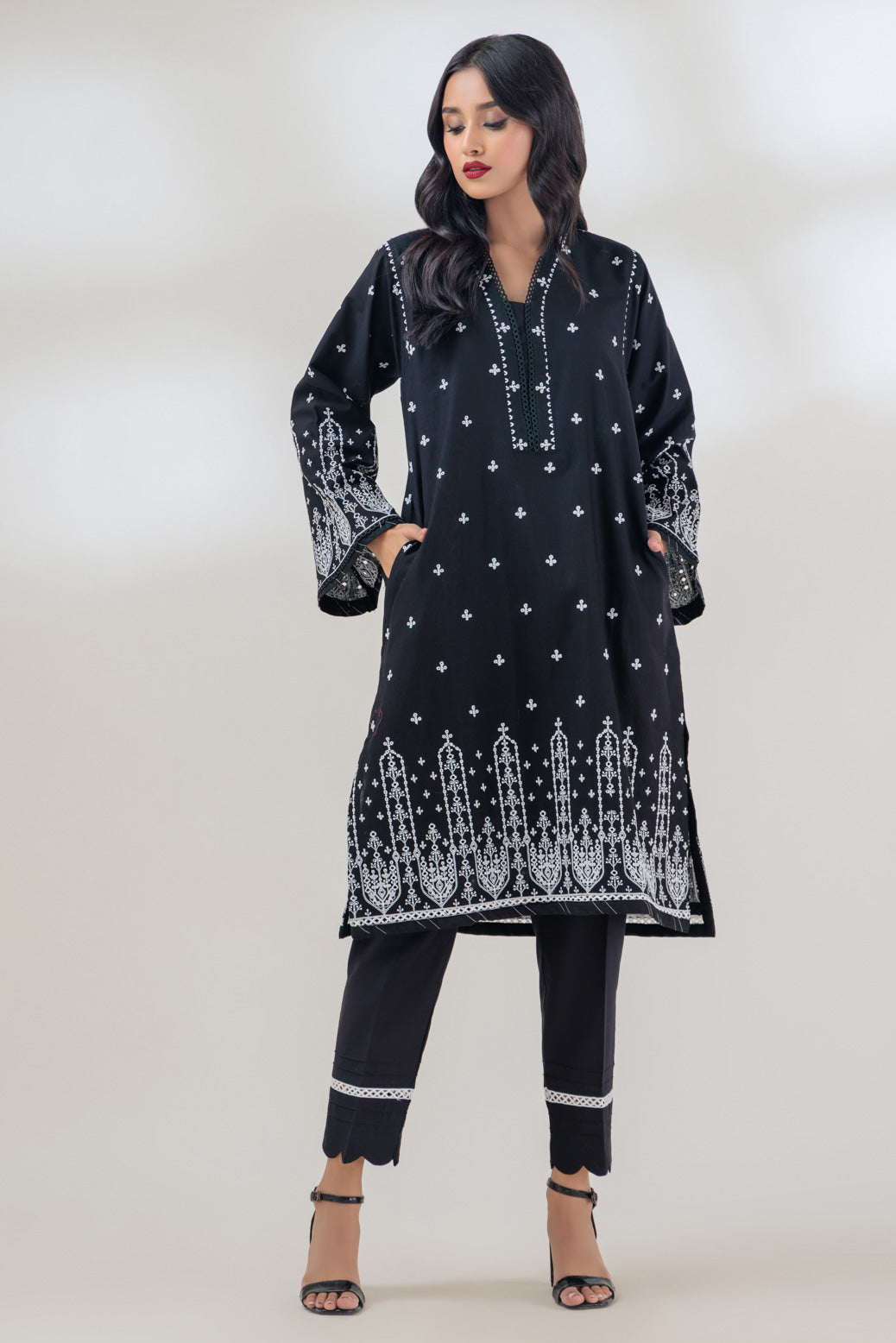 Khaddar Black 2 Piece Suit - Bonanza