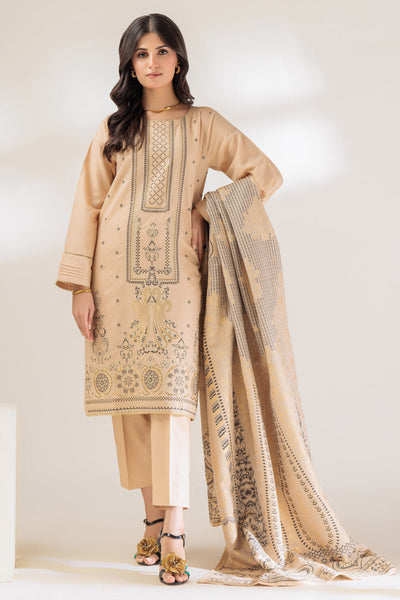 Jacquard Beige 3 Piece Suit - Bonanza