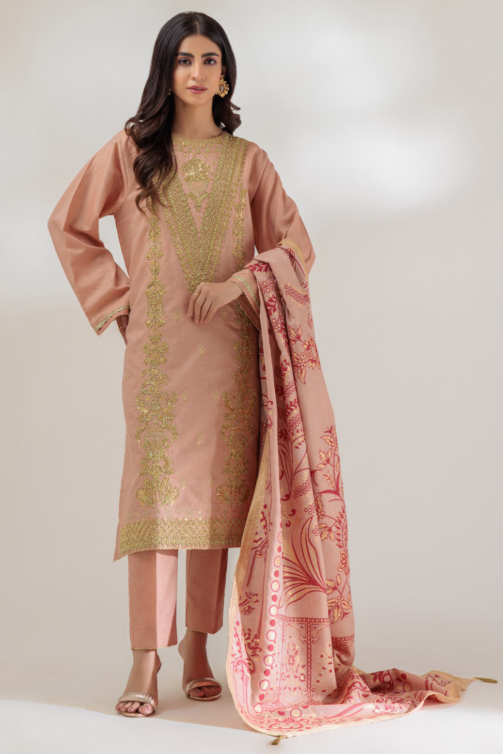 Maisuri Peach 3 Piece Suit - Bonanza