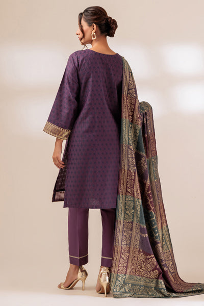 Jacquard Purple 3 Piece Suit - Bonanza