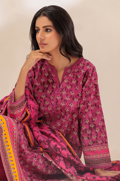 Khaddar Pink 3 Piece Suit - Bonanza