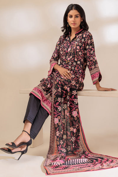 Khaddar Black 3 Piece Suit - Bonanza