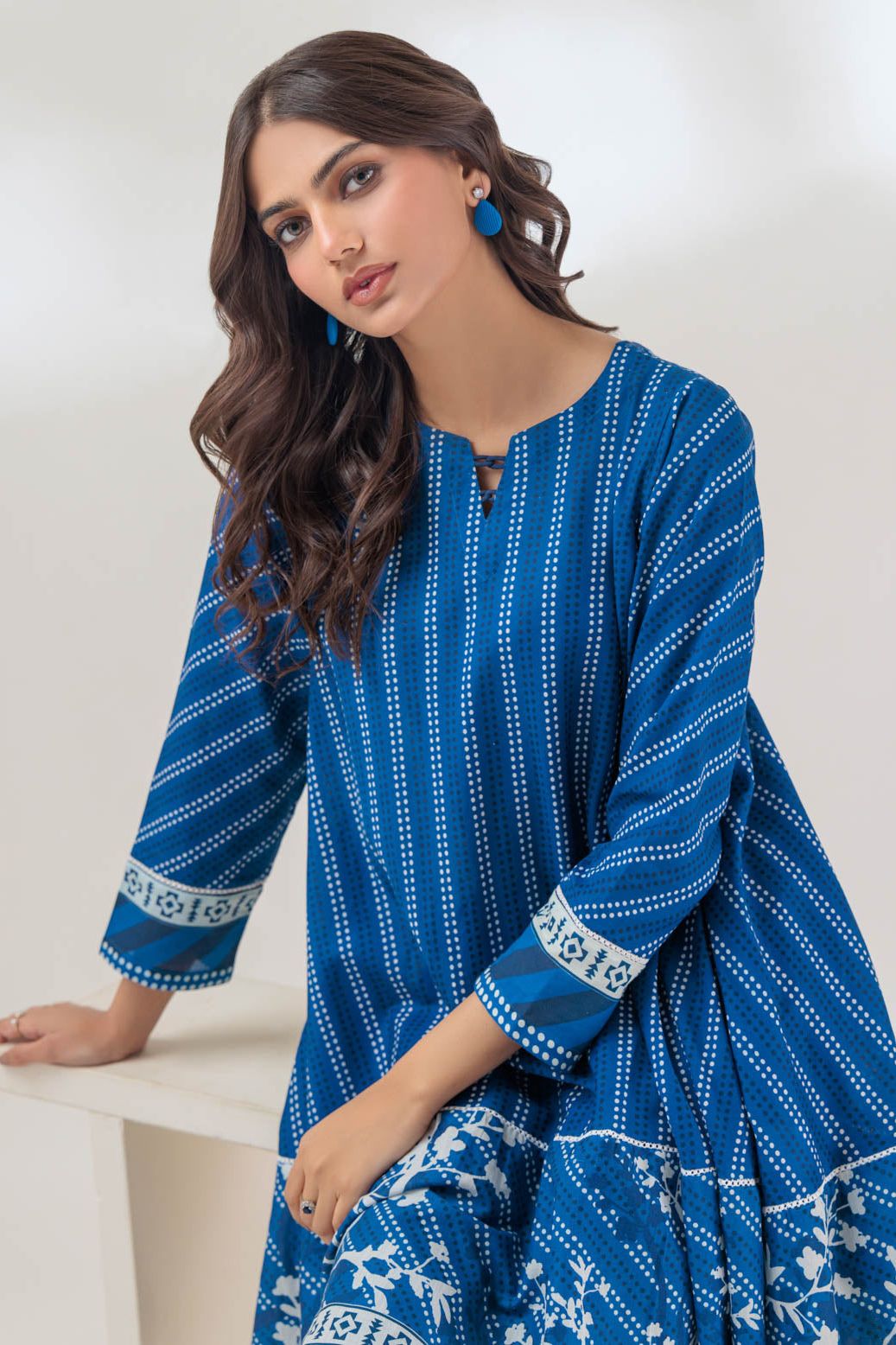 Khaddar Blue 2 Piece Suit Bonanza Janan
