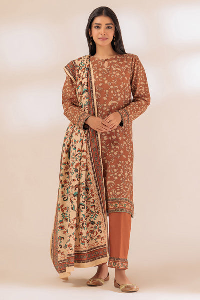 Khaddar Brown 3 Piece Suit - Bonanza