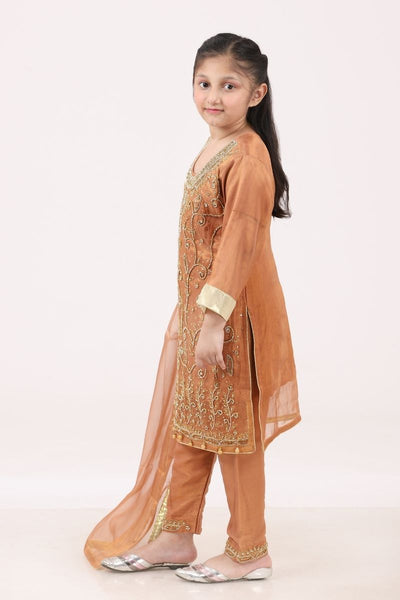 Peach 3 Piece Suit - Lakhtai Kids