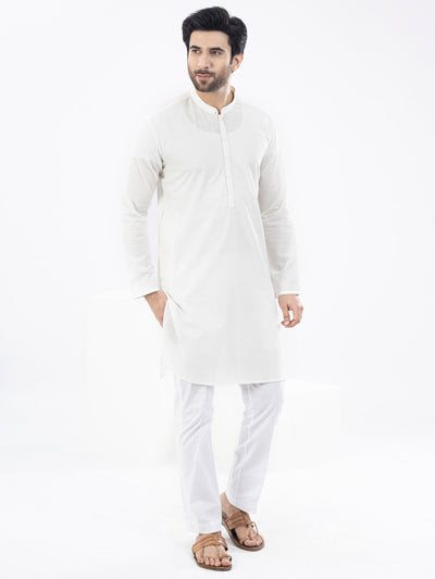 Cotton White Kurta - Almirah