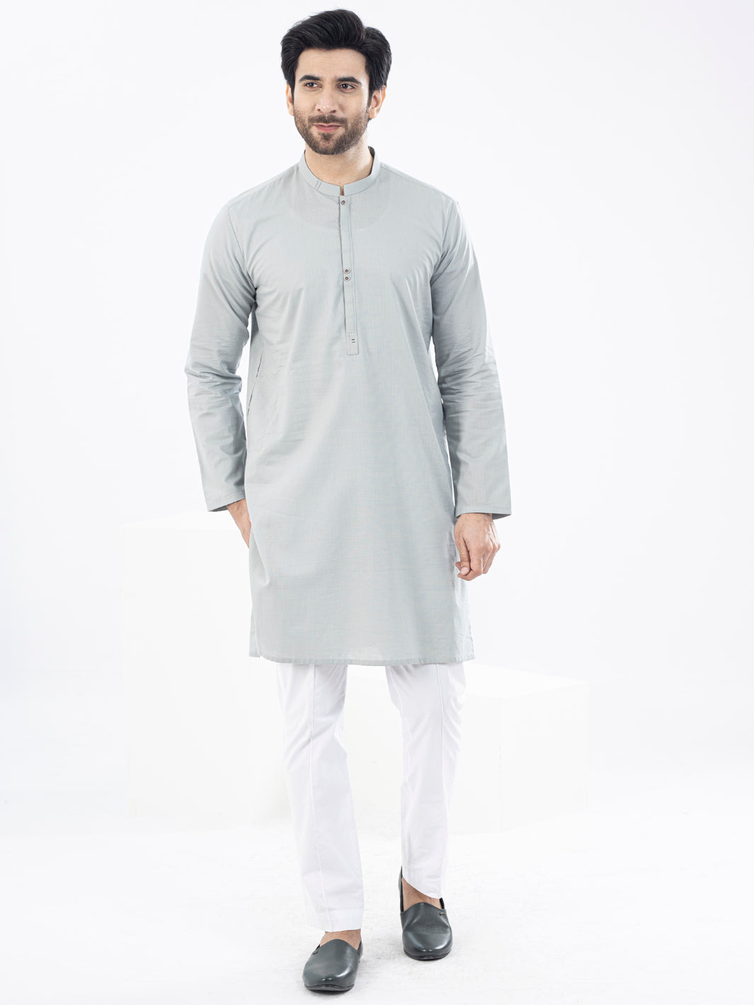 Cotton Light Green Kurta - Almirah