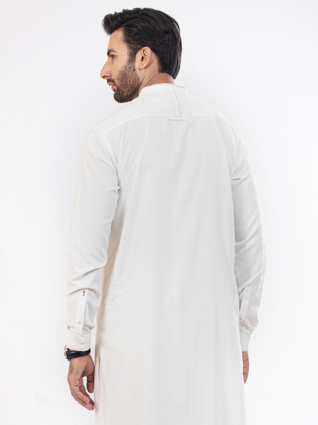 Polyester Viscose White Kameez Shalwar - Almirah