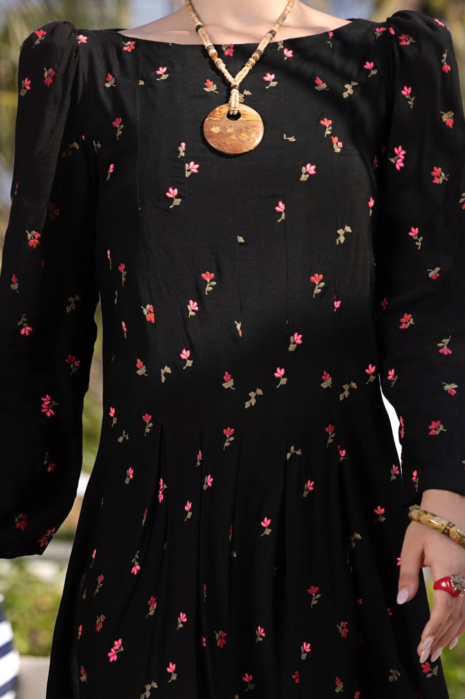 Mapple Silk Black Kurti - Almirah