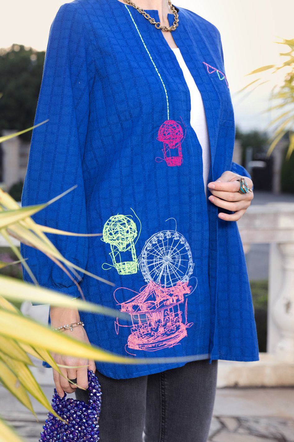 Lino Kara Blue Kurti - Almirah
