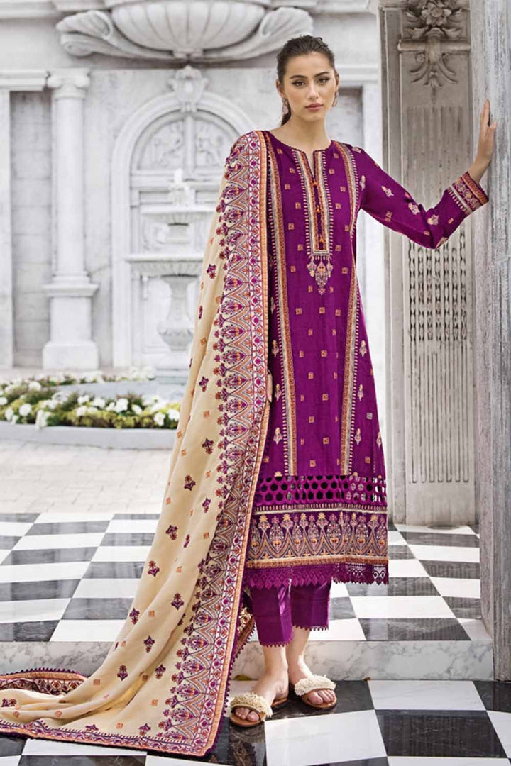Embroidered Pashmina Purple 3 Piece Suit - Gul Ahmed
