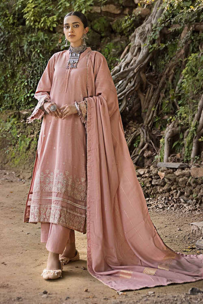 Embroidered Khaddar Tea Pink 3 Piece Suit - Gul Ahmed