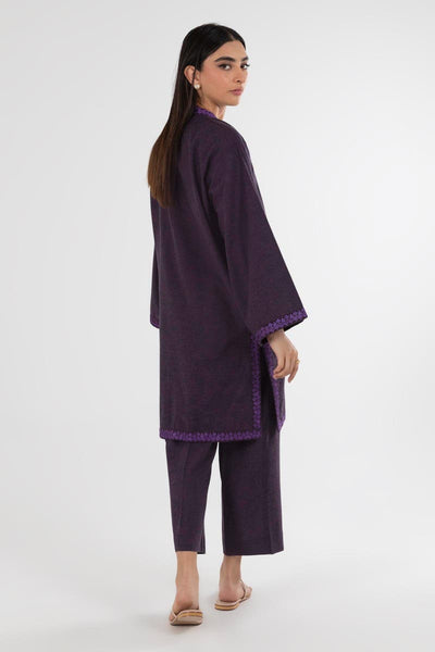 Yarn dyed Purple 3 Piece Suit - Sana Safinaz