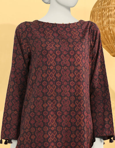 Jacquard Purple Kurti - J. Junaid Jamshed