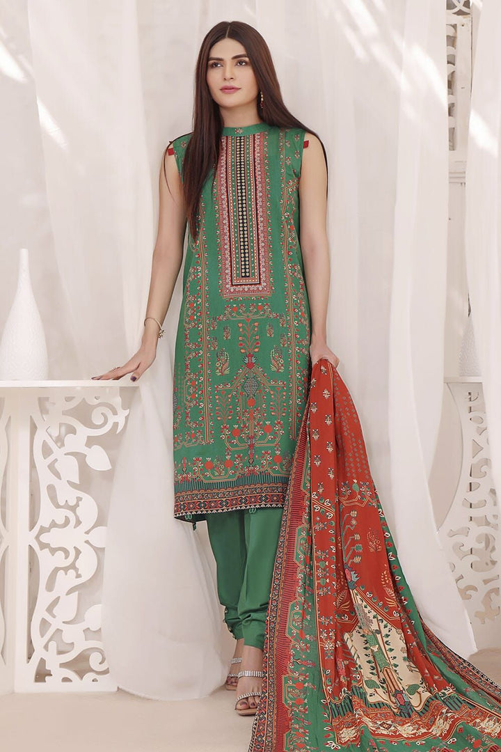 Lawn Green 3 Piece Suit - Khas