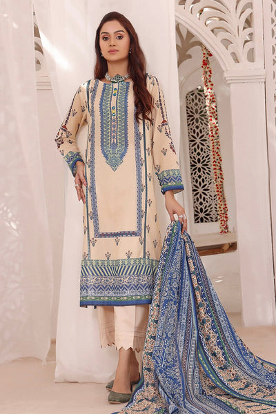 Lawn Skin 3 Piece Suit - Khas