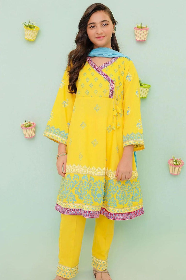 Cotton Yellow 3 Piece Suit - Ochre