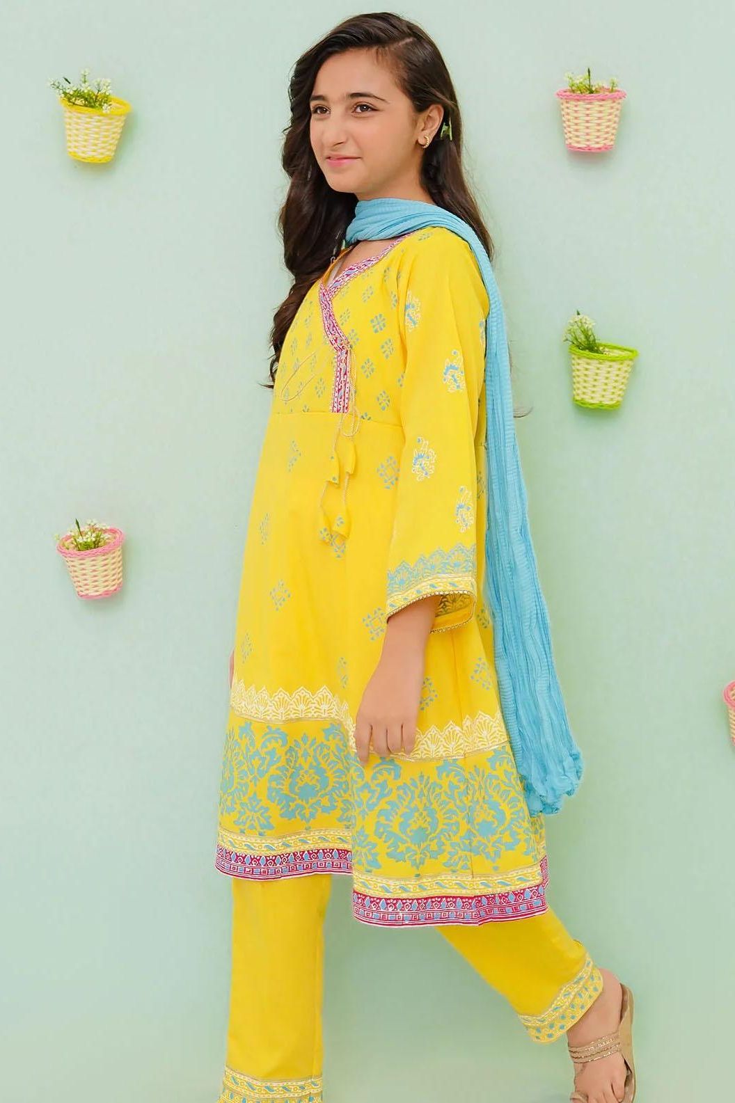 Cotton Yellow 3 Piece Suit - Ochre