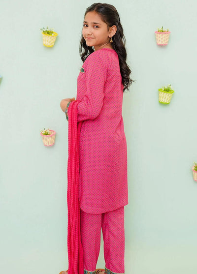 Cotton Pink 3 Piece Suit - Ochre