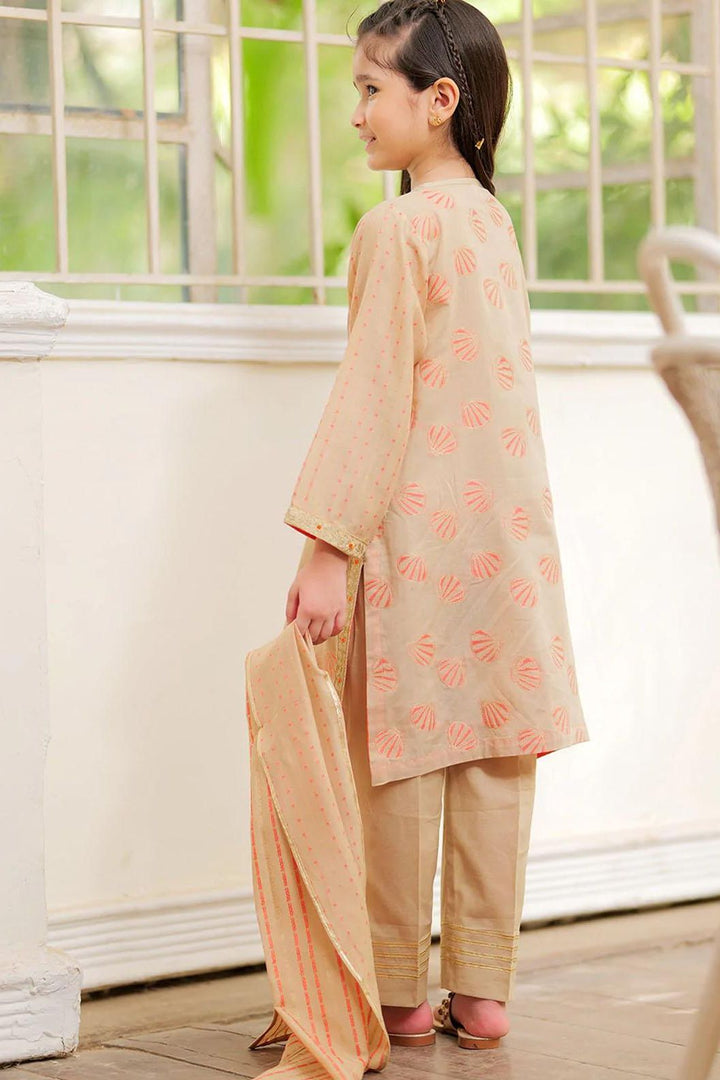 Fawn Jacquard 3 Piece Kids Suit - Senorita