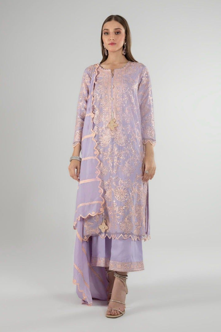 Crepe Light Purple 2 Piece Suit - Sana Safinaz