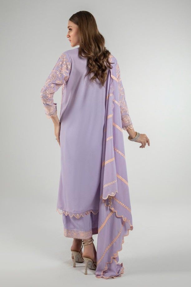 Crepe Light Purple 2 Piece Suit - Sana Safinaz