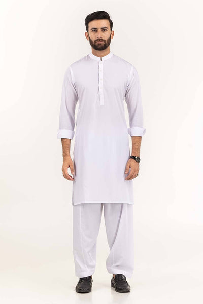 Blended White Men Kameez Shalwar - Gul Ahmed