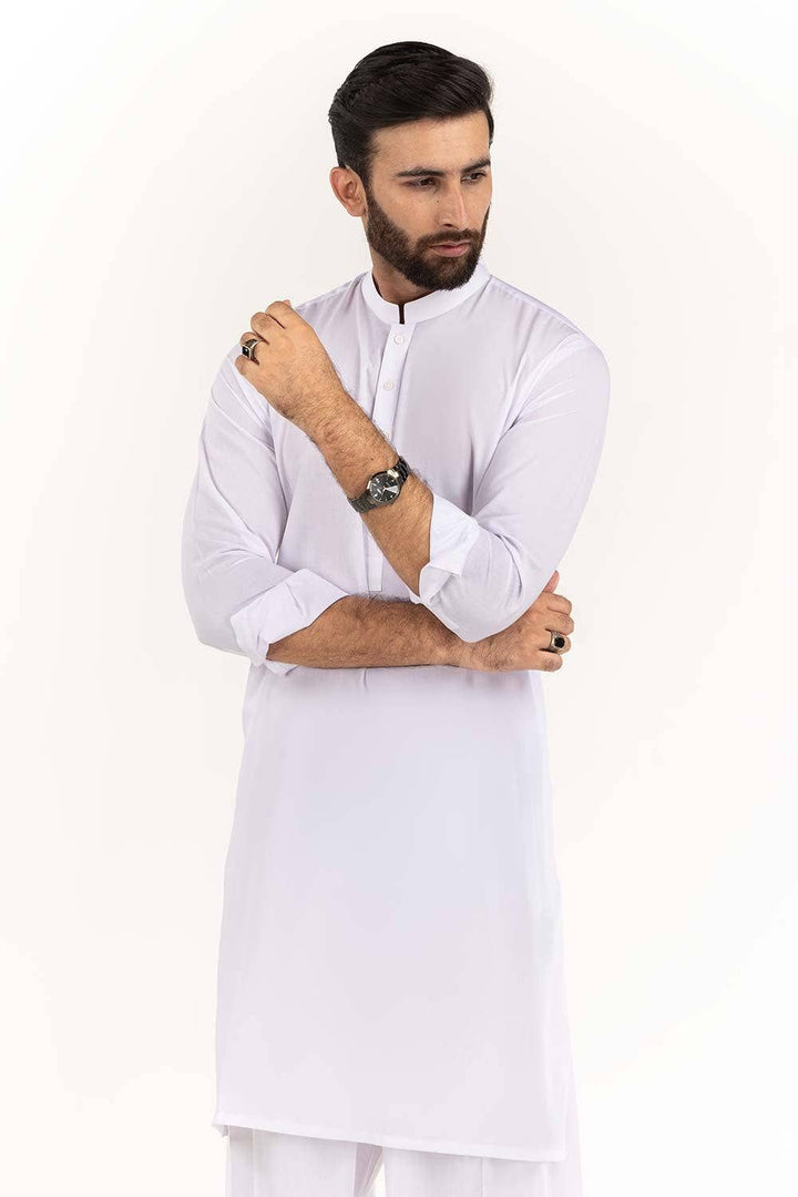 Blended White Men Kameez Shalwar - Gul Ahmed