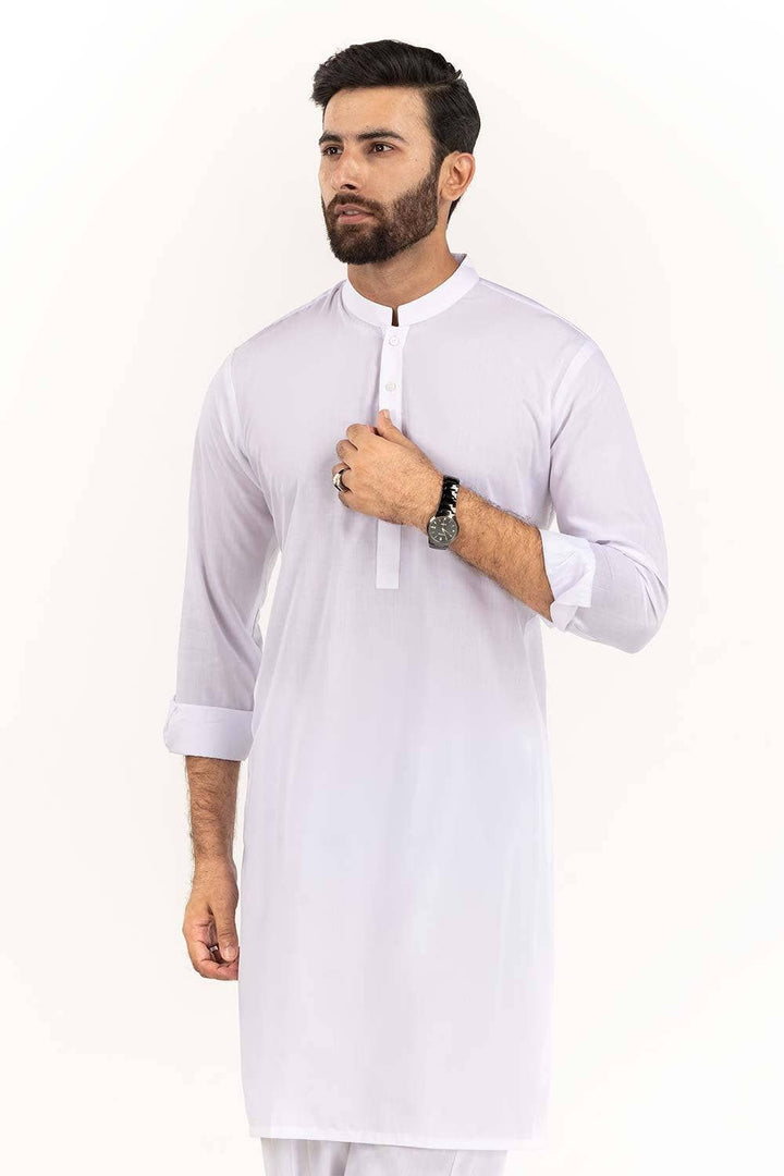 Blended White Men Kameez Shalwar - Gul Ahmed