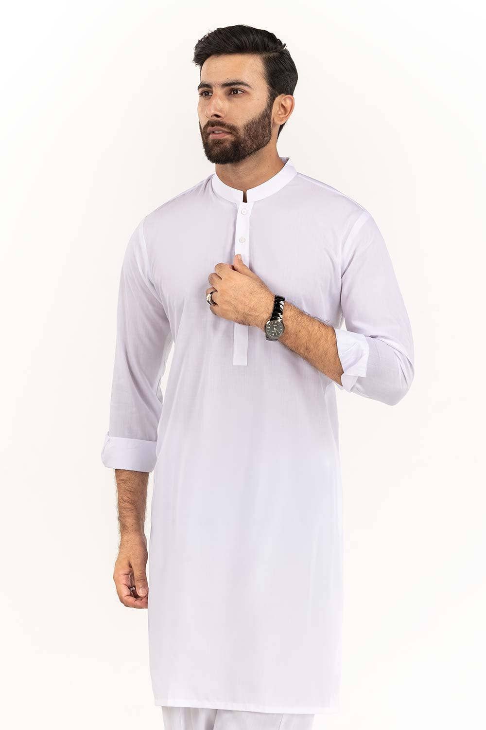 Blended White Men Kameez Shalwar Gul Ahmed